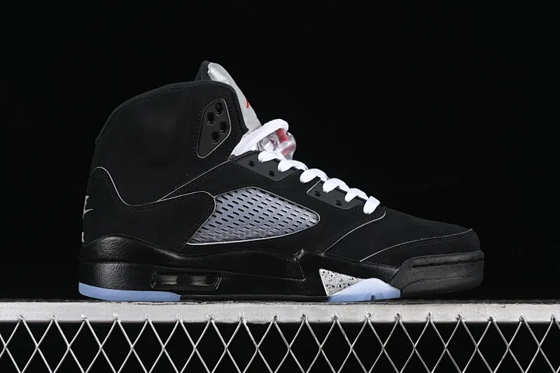 All categories Air Jordan Jordan series basketball shoes Air Jordan 5 pure original version Air Jordan 5 Black "Metallic Reimagined" AJ5 Joe 5 black silver HF3975-001